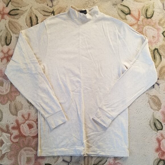 Roundtree & Yorke Long Sleeve Mock Turtleneck Super Soft Heather Tan - Picture 1 of 8